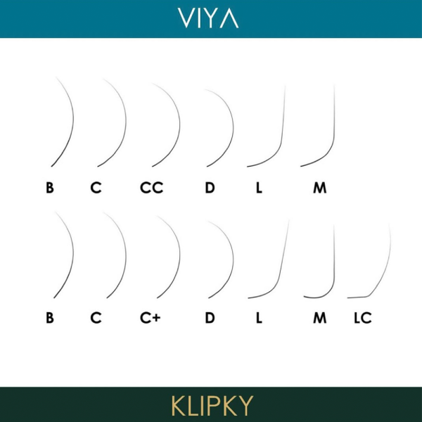 Вії чорні VILMY KLIPKY, 20 ліній Mix LC 0,07 (8-12)