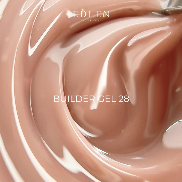 Змінний картридж Edlen Builder Gel Office №28 - гель для нарощування, карамельний латте, 30 мл