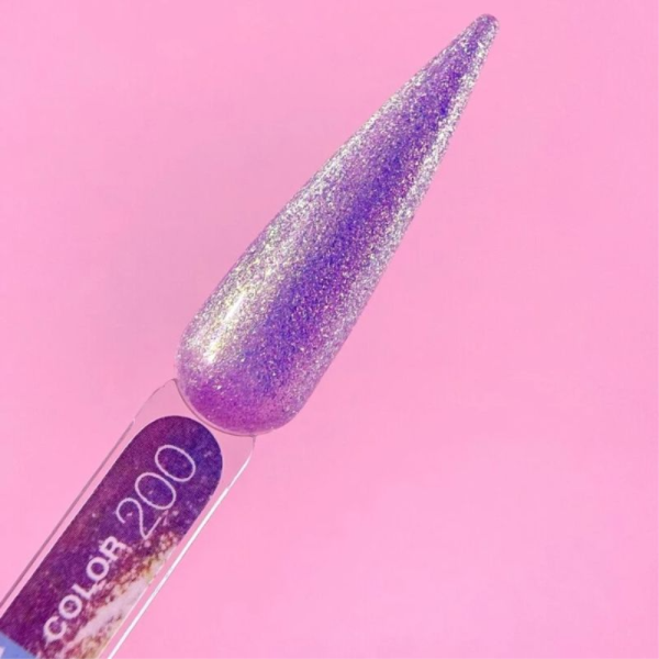 Гель-лак с эффектом втирки LUNA Color №200, сиренево-фиолетовый, 8 мл