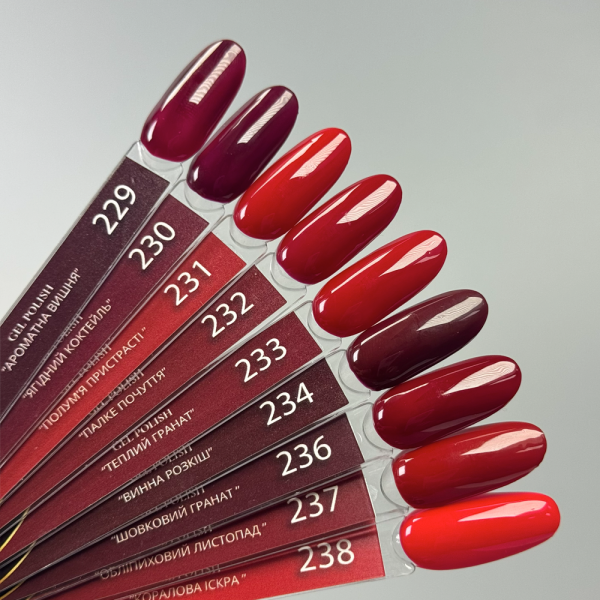 Гель-лак DANNY Gel Polish №231, яскраво-червоний, 10 мл