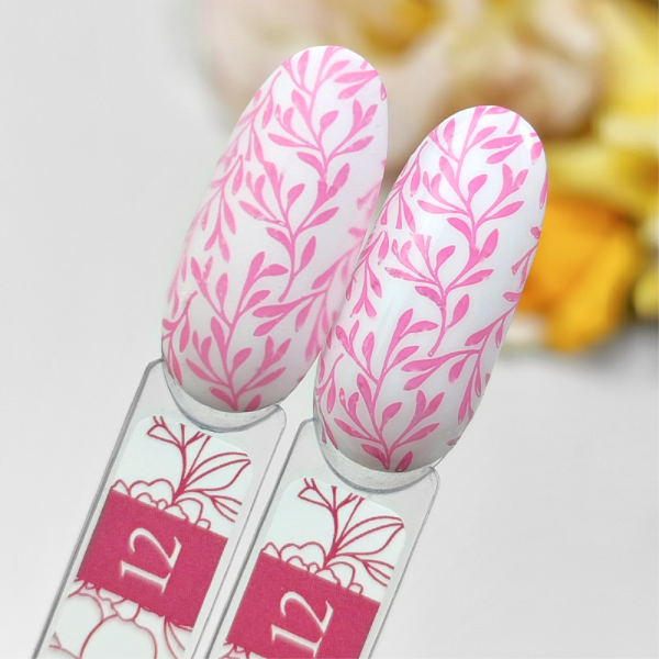 Лак для стемпінгу Crooz Stamping Nail Polish №12, яскраво-рожевий, 6 мл