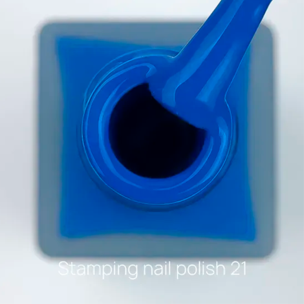 Лак для стемпінгу Crooz Stamping Nail Polish №21, синьо-блакитний, 6 мл