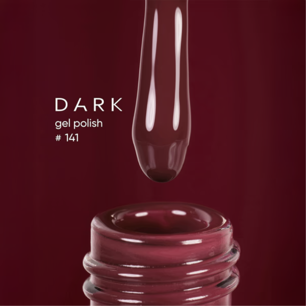 Гель-лак DARK Gel Polish №141, темно бордовый, 10 мл