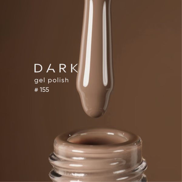 Гель-лак DARK Gel Polish №155, коричневий, 6 мл