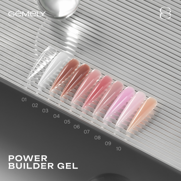 Гель для нарощування GEMELY Power Builder Gel №004, теплий нюд, 15 мл
