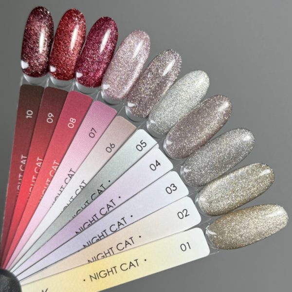 Гель-лак котяче око DARK Gel Polish Night Cat №04, бронзовий, 10 мл