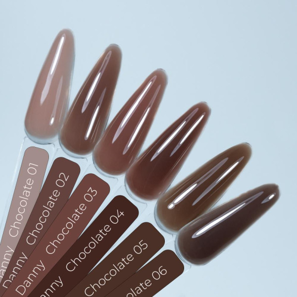 Гель для наращивания DANNY Builder Gel Chocolate №04 Limited, темный шоколад, 15 мл