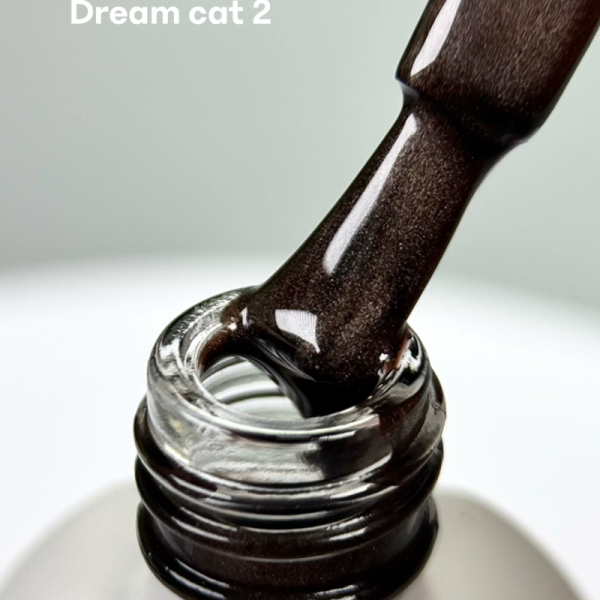 Гель-лак котяче око SAGA Professional Dream Сat №02, темний шоколад, 10 мл