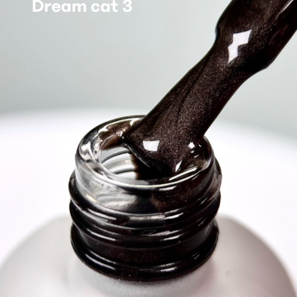 Гель-лак котяче око SAGA Professional Dream Сat №03, шоколадний з графітовим відтінком, 10 мл
