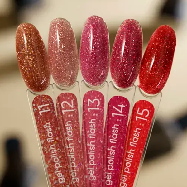 Гель-лак світловідбивний Valeri Gel Polish Flash New №11, червоно-коричневий, 6 мл