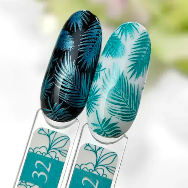 Лак для стемпінгу Crooz Stamping Nail Polish №32, бірюзовий металік, 6 мл