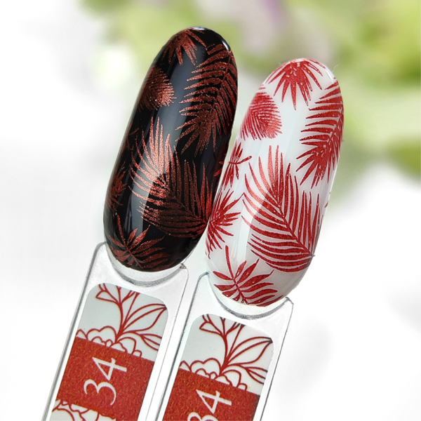Лак для стемпинга Crooz Stamping Nail Polish №34, красный металик, 6 мл