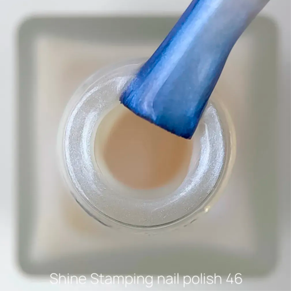 Лак для стемпінгу Crooz Stamping Nail Polish №46, синій перламутр, 6 мл