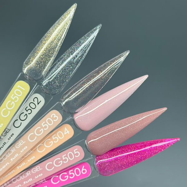 Гель-лак Moon Full Gel Polish Color №CG505, бежевий із шиммером, 9 мл