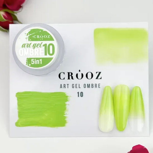 Гель-фарба Crooz 5в1 Art Gel Ombre №10, салатова, 3 мл