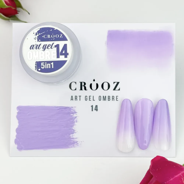 Гель-фарба Crooz 5в1 Art Gel Ombre №14, лілова, 3 мл