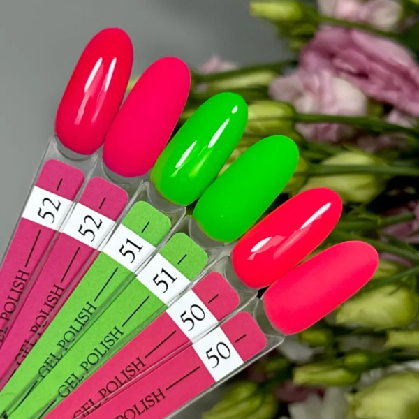 Гель лак Crooz Gel Polish №052, неонова фуксія, 8 мл