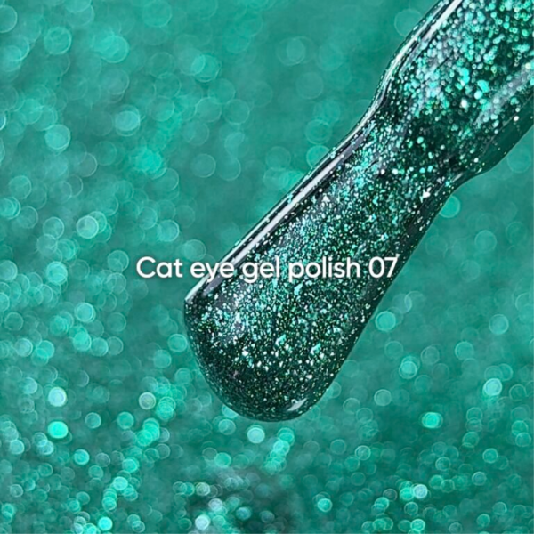 Гель-лак кошачий глаз NAILSOFTHEDAY Cat Eye №07, зелёный, 6 мл