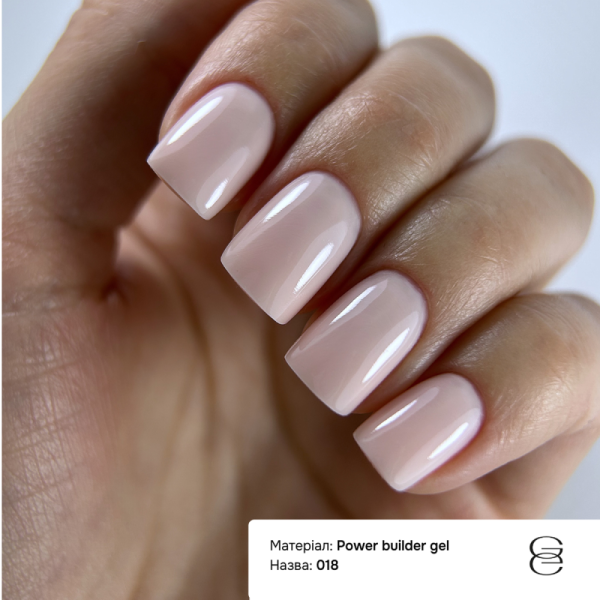 Гель для нарощування GEMELY Power Builder Gel №018, персиковий, 15 мл