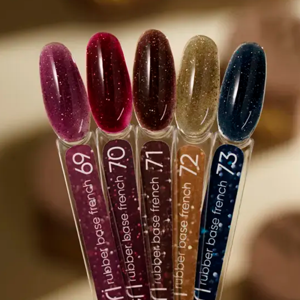 База камуфлирующая Valeri Rubber Base French New №069, малиновая с микрошиммером, 6 мл