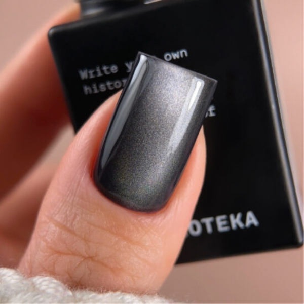 Гель-лак кошачий глаз Biblioteka Cat Eye №02 Shadow, темно-серый, 10 мл