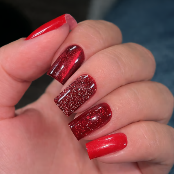 Гель-лак Biblioteka Gel Polish Ruby Red, красный с крупным шиммером, 10 мл