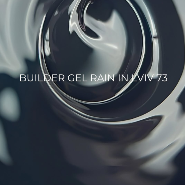 Змінний картридж Edlen Builder Gel Rain In Lviv №73 - гель для нарощування, графітовий, 15 мл