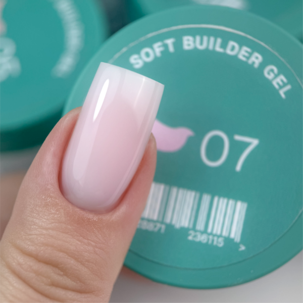 Гель для нарощування Siller Soft Builder Gel №07, рожевий кварц, 15 мл