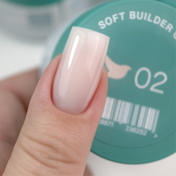 Гель для нарощування Siller Soft Builder Gel №02, молочно-рожевий, 30 мл