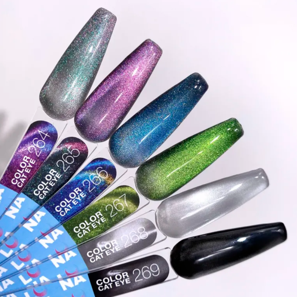 Гель-лак кошачий глаз LUNA Color Cat Eye №267, зелёный, 8 мл