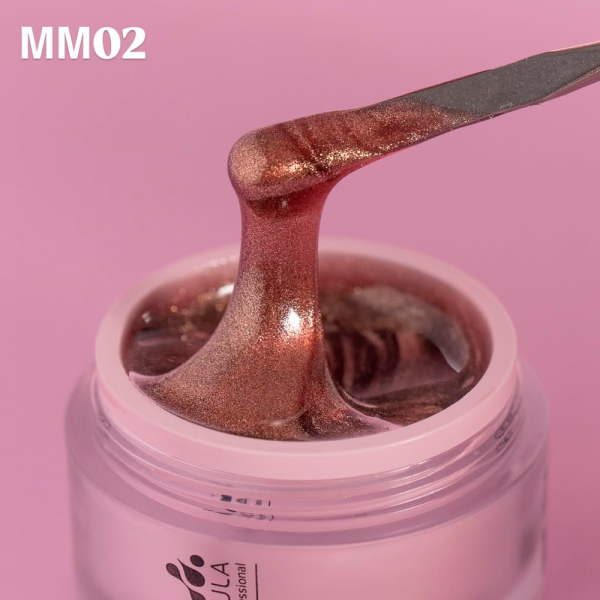 Гель, що моделює Molekula Magnetic Muse Gel ММ02 Bronze Spell, бежево-коричневий, 15 мл