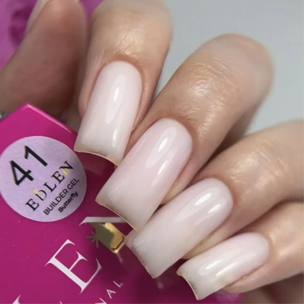 Сменный картридж Edlen Builder Gel Butterfly №41 - гель для наращивания, молочно-розовый, 15 мл