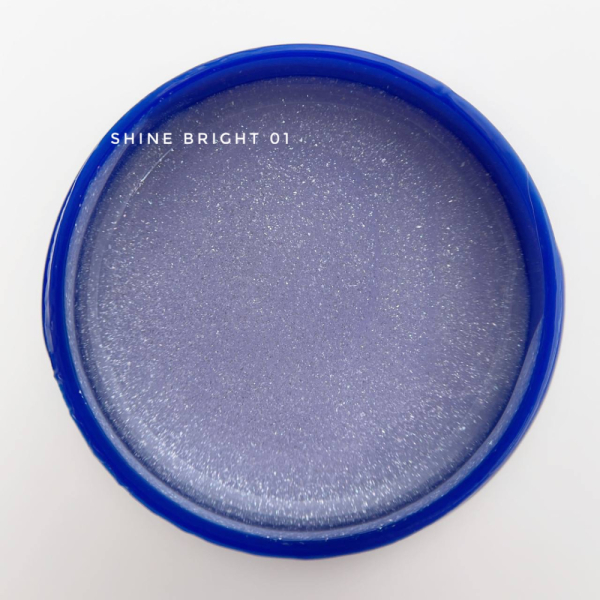 Гель для наращивания Touch Builder Gel Shine Bright №01, молочно-розовый с мелким шиммером, 15 мл