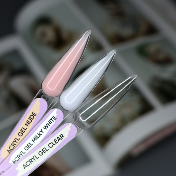Акригель Komilfo Acryl Gel Milky White, молочно-белый, 30 г (HEMA/TPO free)