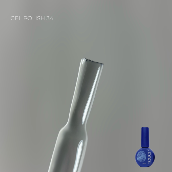 Гель-лак Touch Gel Polish №34, сірий, 9 мл