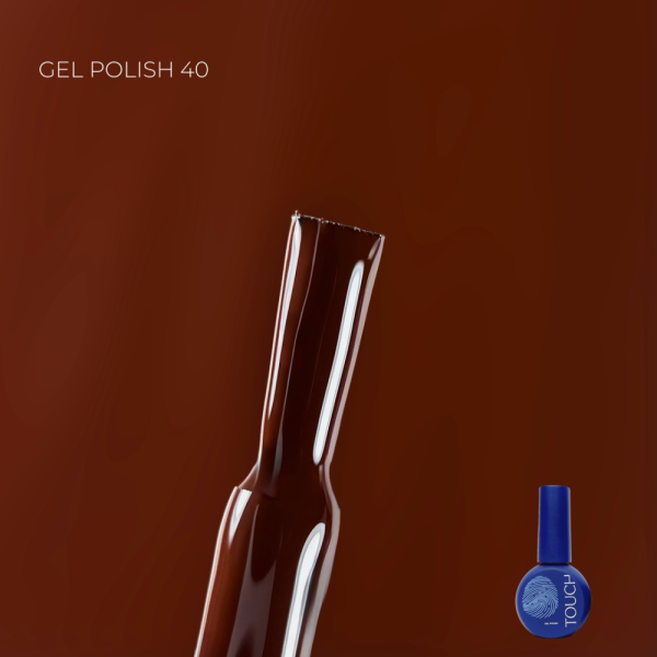 Гель-лак Touch Gel Polish №40, коричневый, 9 мл