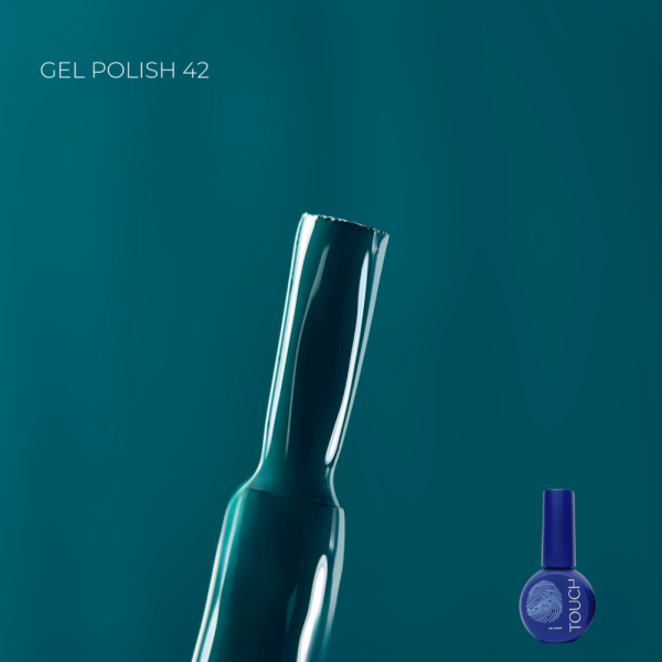 Гель-лак Touch Gel Polish №42, холодний зелений, 9 мл
