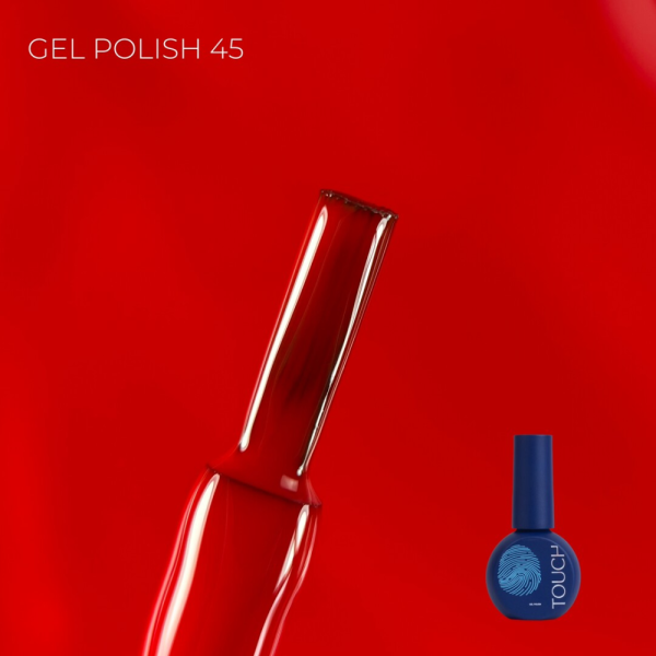 Гель-лак Touch Gel Polish №45, червоний, 9 мл