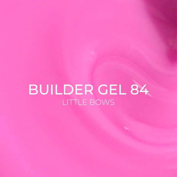 Гель для нарощування Edlen Builder Gel Little Bows №84, яскраво-рожевий, 15 мл