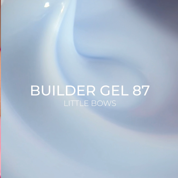 Гель для наращивания Edlen Builder Gel Little Bows №87, голубой, 30 мл