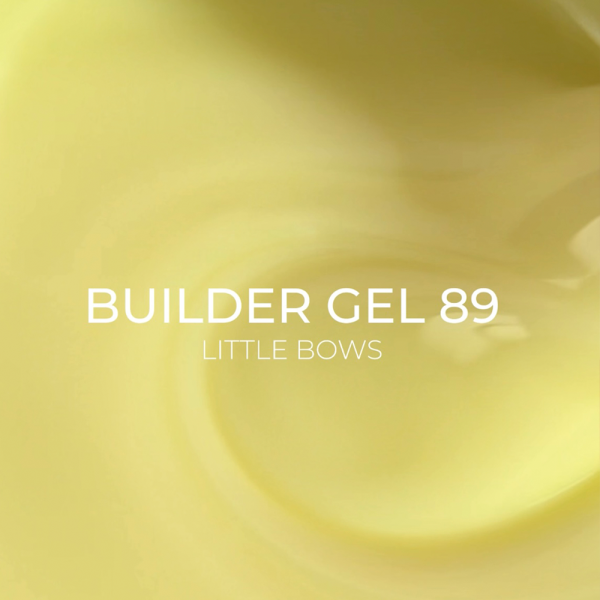 Гель для нарощування Edlen Builder Gel Little Bows №89, пастельно-жовтий, 30 мл