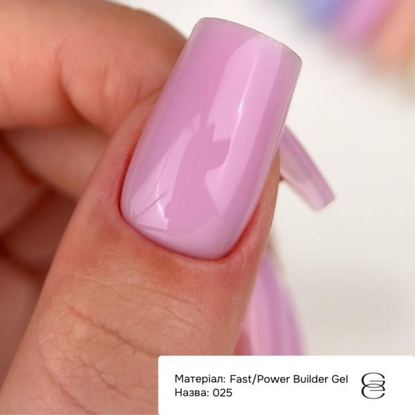 Гель для нарощування GEMELY Power Builder Gel №025, рожевий, 15 мл