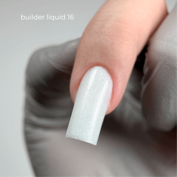Гель моделюючий Touch Builder Liquid №16, молочний з гліттером, 15 мл
