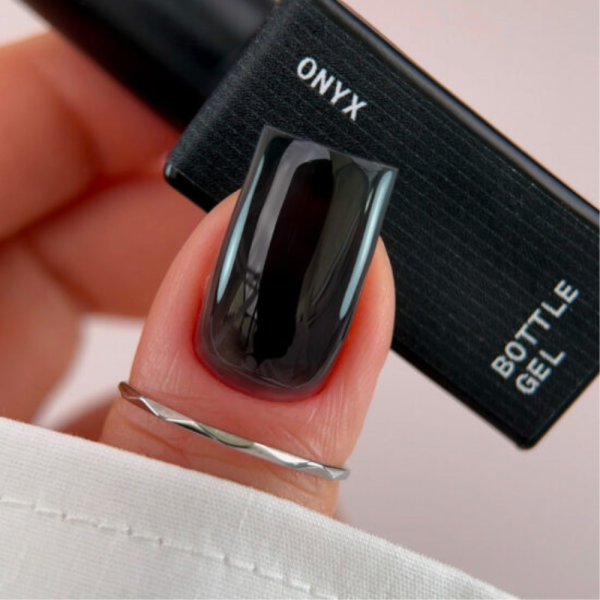 Гель жидкий Biblioteka Bottle Gel №01 Onyx, черный, 10 мл