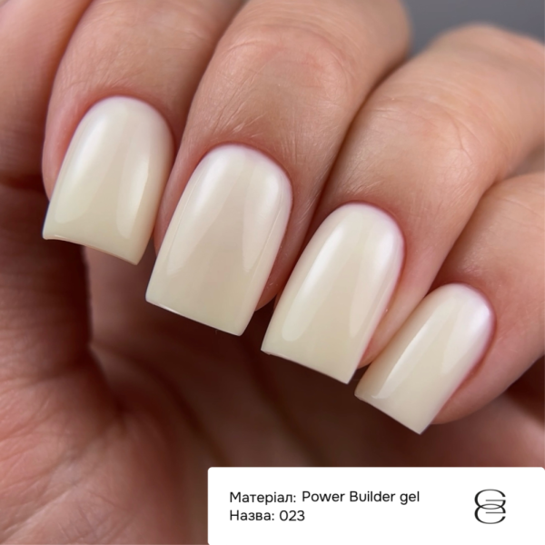 Гель для наращивания GEMELY Power Builder Gel №023, пастельно-желтый, 30 мл