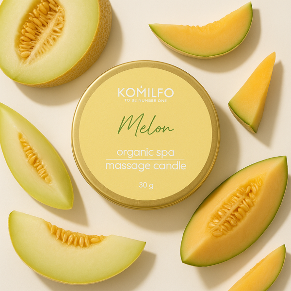 Масажна свічка Komilfo Massage Candle Melon, диня, 30 г