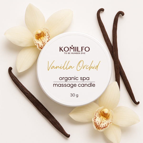 Массажная свеча Komilfo Massage Candle Vanilla Ovchid, ванильная орхидея, 30 г