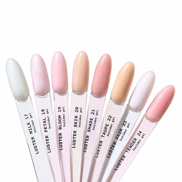 Гель для наращивания Biblioteka Builder Gel №21 Luster Shade, холодный розовый-беж с шиммером, 15 мл