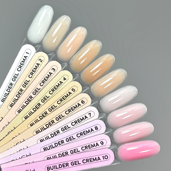 Гель для наращивания Touch Builder Gel Crema №09, полупрозрачный светло-розовый, 15 мл