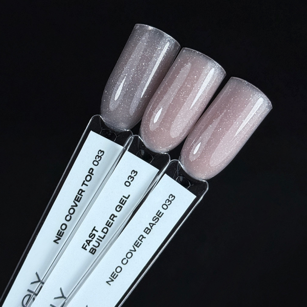 Гель жидкий GEMELY Fast Builder Gel №033, прозрачно-бежевый с мелким шиммером, 15 мл